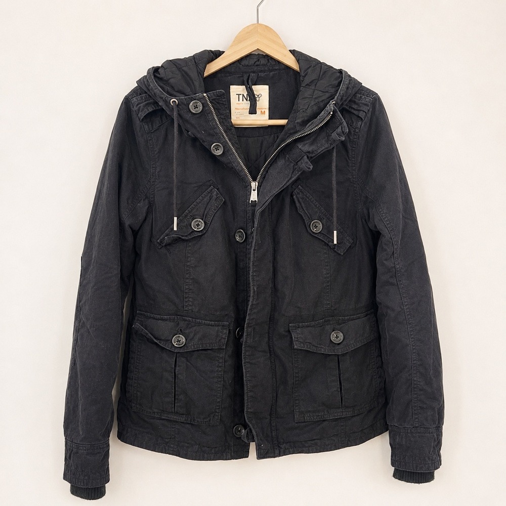 TNA Aritzia Platoon Military Jacket Gorpcore Utility Parka Women Medium Black